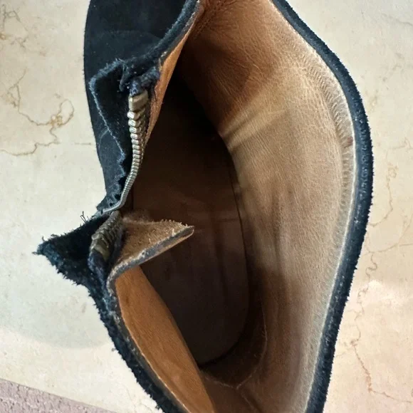 Isabel Marant Dicker Black Suede Leather Ankle Boots, 37/US 7, Good Condition - Picture 11 of 16